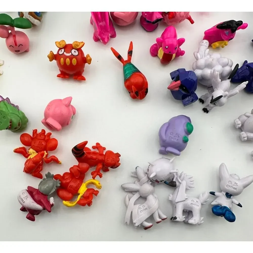 Vintage Authentic Pokémon Mini Figure Lot — 111 Figurines Stamped RL China